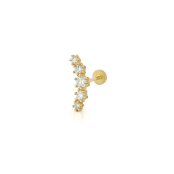 Catherine Curve Flatback Stud