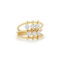 Penelope 3 Row Floating Diamond Ring