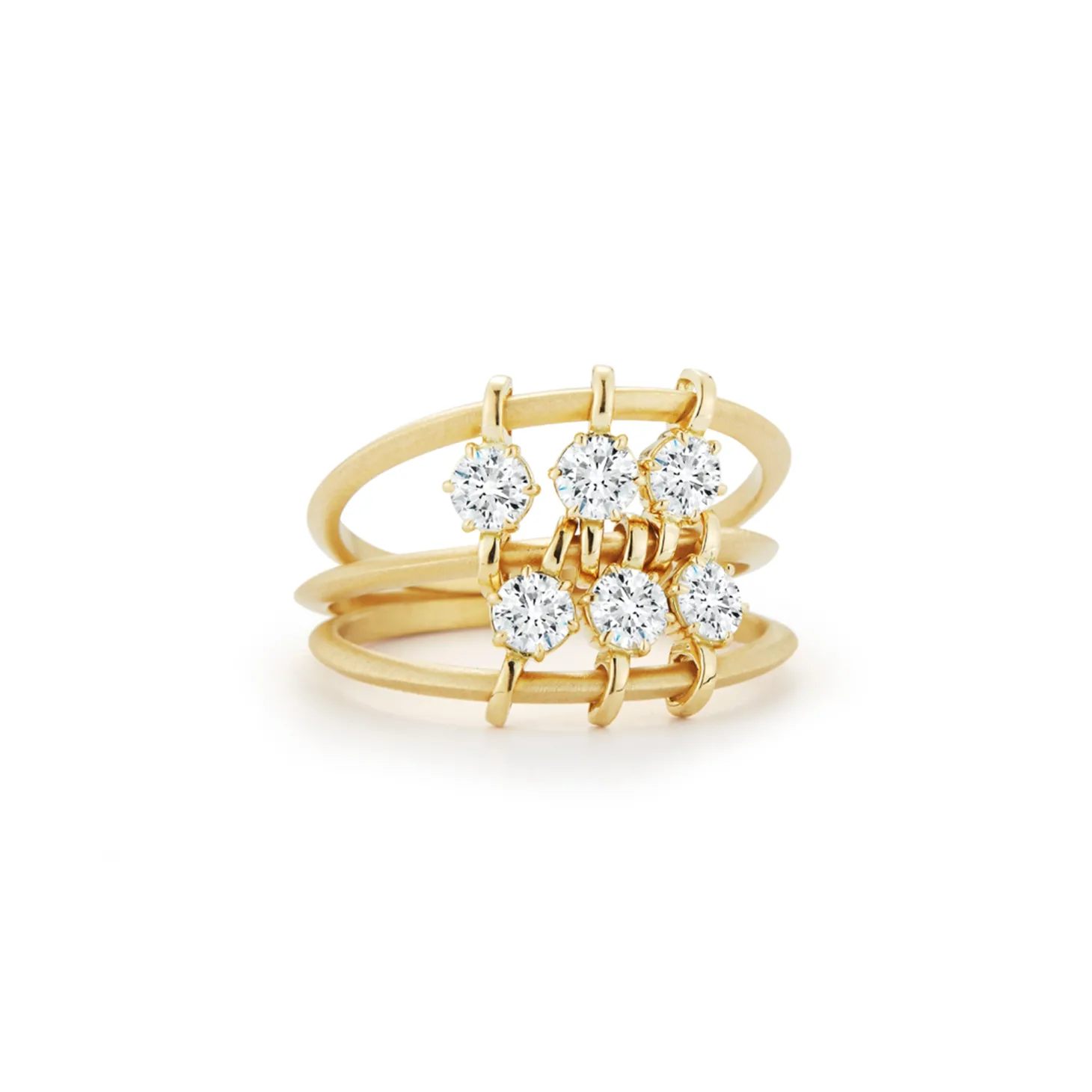Penelope 3 Row Floating Diamond Ring