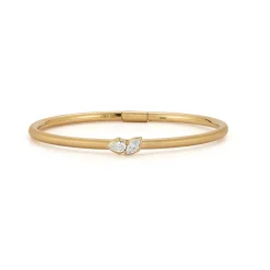 Poppy Two Stone Plié Bangle