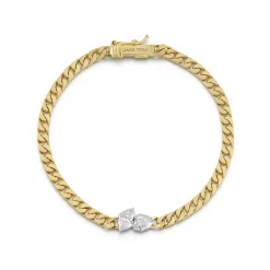 Poppy Two-Tone Curb Chain Bracelet