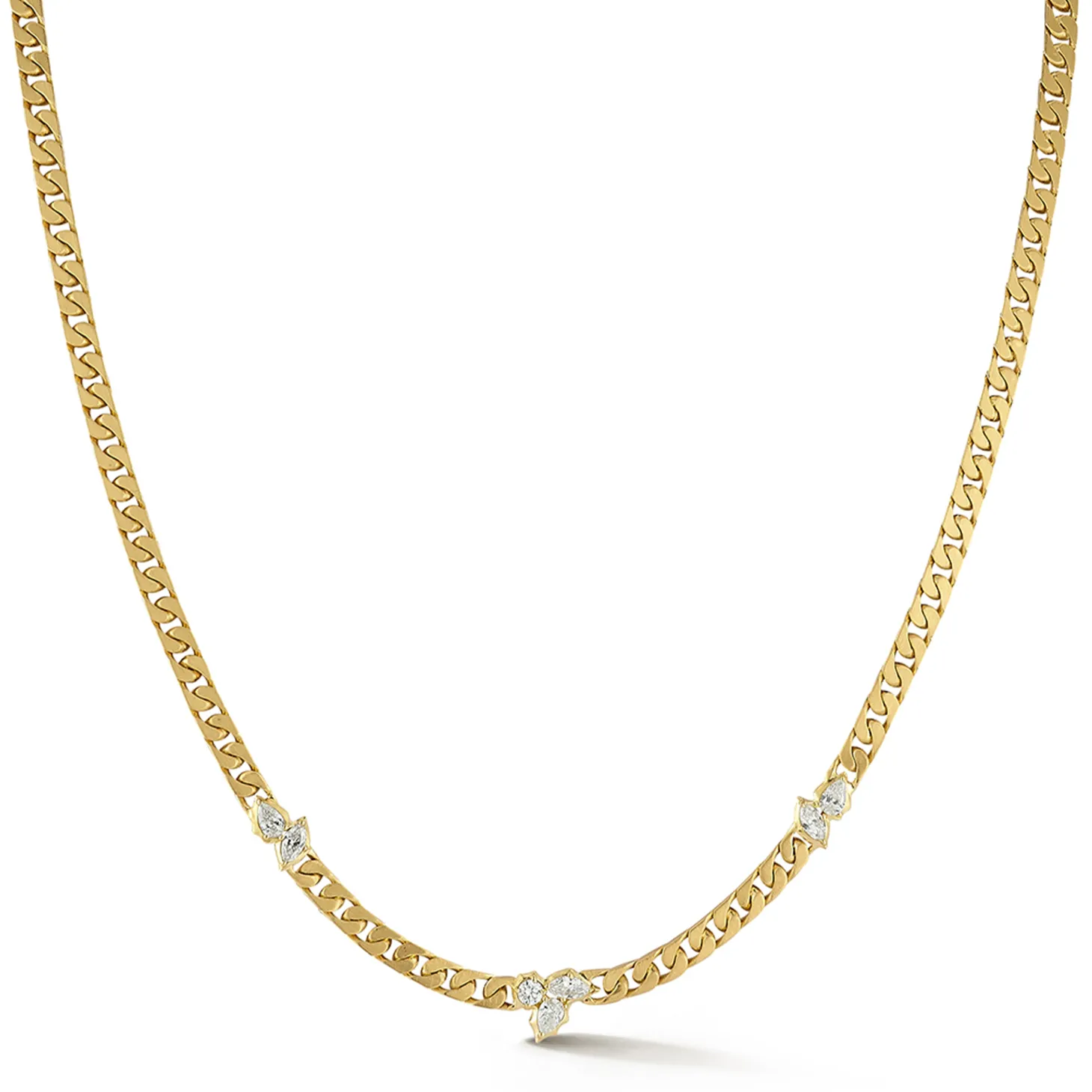 Posey 3-Station Curb Necklace