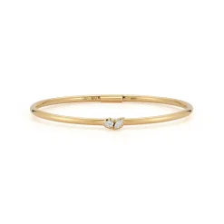 Posey Two Stone Plié Bangle