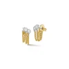 Posey Two-Tone Chain Loop Earrings