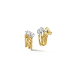 Posey Two-Tone Chain Loop Earrings