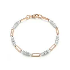 Two-Tone Pia Gold Chain Link Bracelet
